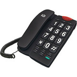 IQ DT-836 Ενσύρματο Τηλέφωνο με Ανοιχτή Ακρόαση για Ηλικιωμένους Μαύρο