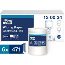 Ρολό Centerfeed Λευκό 1φυλλο 165m 6 Ρολά Tork Wiping Paper 130034