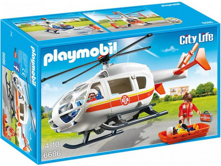 Playmobil City Life Ελικόπτερο Πρώτων Βοηθειών για 4-10 Ετών 6686