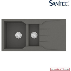 Sanitec Ultra Granite 802 Επικαθήμενος Νεροχύτης Γρανίτη Αντιστρεφόμενος Ματ Pietra 100x50cm