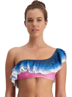 Piha Ocean Bikini Top 1561 Blue/Pink
