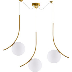 Home Lighting Κρεμαστό Φωτιστικό Οροφής Τρίφωτο E14 Χρυσό SE21-GM3-45 77-9065