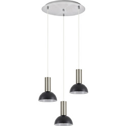 Home Lighting Κρεμαστό Φωτιστικό Οροφής Καμπάνα Τρίφωτο E27 Μαύρο SE21-NM-4-3NM-MS3 77-8467