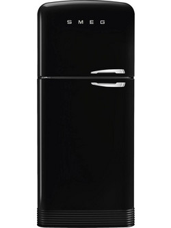 Smeg FAB50LBL5 Retro Δίπορτο Ψυγείο 524lt Full No Frost Υ191xΠ79.6xΒ80.5cm Μαύρο