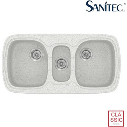 Sanitec Classic 303 Επικαθήμενος Νεροχύτης Γρανίτη Ματ Granite White 96x51cm