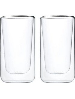 Blomus Σετ Ποτήρια Καφέ Γυάλινα Λευκά 250ml 2τμχ 63654