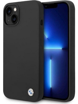 Case BMW BMHCP14MSILBK iPhone 14 Plus 6.7" black/black Silicone Metal Logo