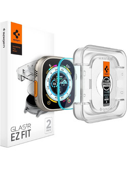 Spigen Tempered Glass GLAS.tR EZ Fit - Αντιχαρακτικό Γυαλί Οθόνης Apple Watch Ultra 2 / Ultra 1 49mm - 2 Τεμάχια (AGL05556) - 8809811869736