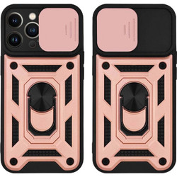 Sonique Ring Armor CamPro Back Cover Rose Gold (iPhone 13 Pro)