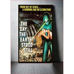 Πίνακας, Theatrical poster for the American release of the film The Day the Earth Stood Still (1951) vintage movie poster