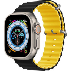 Devia Sport6 Deluxe Λουράκι Σιλικόνης Black / Yellow (Apple Watch 38 / 40 / 41mm)