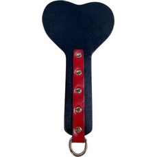 Doubled Coloured Heart Paddle - Red / Black