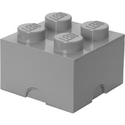 Lego Storage 4-Stud Brick Grey για 3+ Ετών