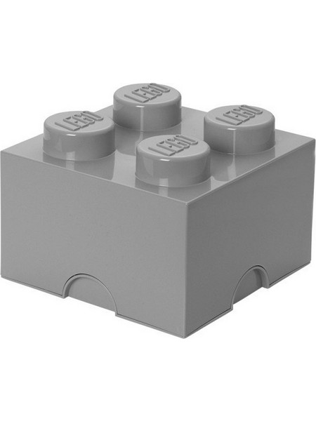 Lego Storage 4-Stud Brick Grey για 3+ Ετών