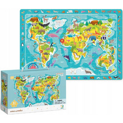 Παιδικό Puzzle Dodo Χάρτης Των Ζώων 80 Κομμάτια