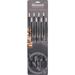 8 Μεταλλικά σουβλάκια μπάρμπεκιου Vaggan (C83500510) Aνοξείδωτο ατσάλι, Με αντικολλητική επίστρωση, 40 cm C83500510