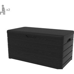 TOOMAX Ιταλίας Πλαστικό Αποθήκευσης 500lt 12kg 130x65x64cm MASSIF Καπάκι-Κάθισμα 2 Ατόμων DOLOMITI 500L Anthracite