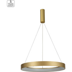 Home Lighting Amaya SE LED 60 Κρεμαστό Φωτιστικό Οροφής Μονόφωτο LED με Θερμό Λευκό Φως Χρυσό 77-8147 Gold Mat
