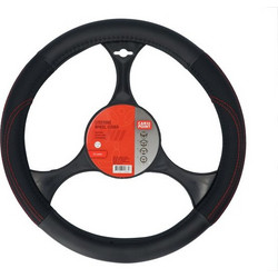Carpoint Κάλυμμα Τιμονιού Από Δερματίνη (breathable Pu leather) Για Τιμόνια Διαμέτρου 37-39cm Μαύρο (2561507)