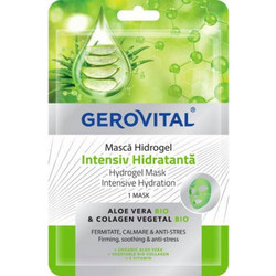 Gerovital Hydrogel Intensive Hydration Sheet Μάσκα Προσώπου για Ενυδάτωση με Αλόη & Κολλαγόνο 1τμχ