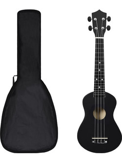 vidaXL 70152 Soprano Black with Case