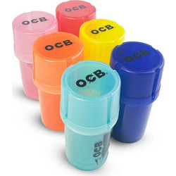 OCB Grinder Τρίφτης Πλαστικός MedTainer 2 σε 1 με Αποθηκευτικό Χώρο - Διάφορα Χρώματα