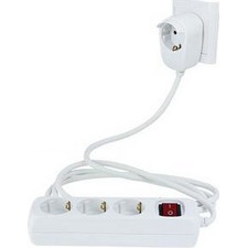 REV MultipleSocketOutlet 3+1fold 2m + switch, white, Powersplit
