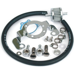 Air cleaner adapter bracket kit. Chrome