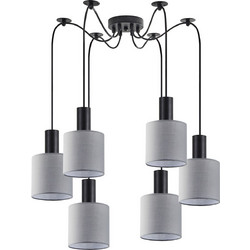 Home Lighting Κρεμαστό Φωτιστικό Οροφής Πολύφωτο Γκρι SE21-BL-4-BL6-SH2 77-8513