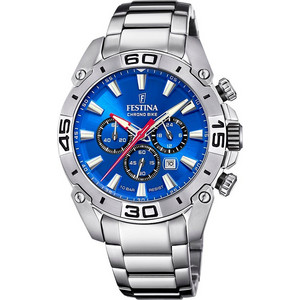Festina Ανδρικό Ρολόι Χρονογράφος με Ασημί Μεταλλικό Μπρασελέ F20543/2 Festina Ανδρικό Ρολόι Χρονογράφος με Ασημί Μεταλλικό Μπρασελέ F20543/2