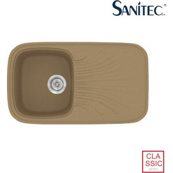 Sanitec Classic 315 Ένθετος Νεροχύτης Γρανίτη Αντιστρεφόμενος Ματ Metallic Coffee 82x50cm