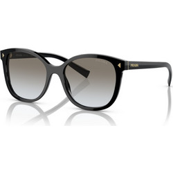 Prada PR22ZS 1AB0/A7 Γυναικεία Γυαλιά Ηλίου Πεταλούδα Κοκάλινα Μαύρα με Μαύρο Polarized Φακό