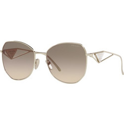 Prada 57YS ZVN3/D0 Γυναικεία Γυαλιά Ηλίου Πολυγωνικά Μεταλλικά Χρυσά με Καφέ Polarized Φακό