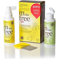 Benefit Hellas Mfree Lice Σετ για Ψείρες Spray 100ml + Shampoo 100ml + Χτένα