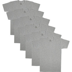 6Pack Ανδρική Φανέλα με κοντό μανίκι economy 100% cotton γκρι