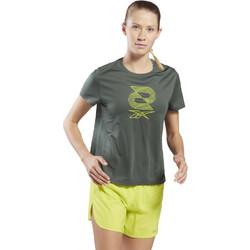 Reebok Running SW Graphic Tee Γυναικείο Αθλητικό T-Shirt Χακί HT6005