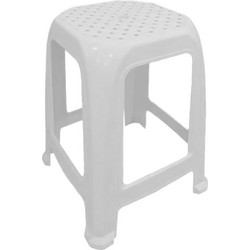 Σκαμπό τετράγωνο πλαστικό White 37x37x46,5cm