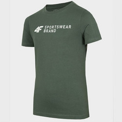 4F Παιδικό T-Shirt Κοντομάνικο Χακί HJZ22-JTSM003-46S