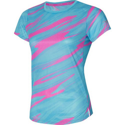 Mizuno Dry Aeroflow Graphic Tee Γυναικείο Αθλητικό T-Shirt Γαλάζιο J2GAA21023