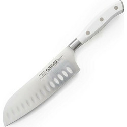 Μαχαίρι Santoku Επαγγελματικό Από Ανοξείδωτο Ατσάλι Marble Comas Λευκό 12,5cm