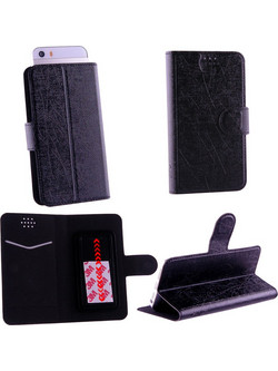 ΘΗΚΗ UNIVERSAL 4"-4.6" LEATHER LINE BOOK STAND 3M SLIDE BLACK VL