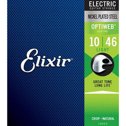 Elixir Strings 19052 Σετ 6 Χορδές Ηλεκτρικής Κιθάρας Nickel Plated Steel 10-46" Light Tension