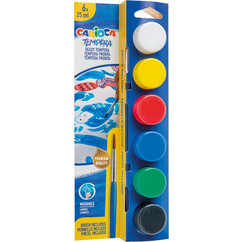 Τέμπερες Carioca Basic 6x25ml + Πινέλο (43224)
