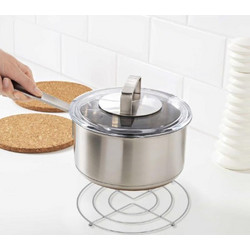 Σουπλά Χρωμίου Στρογγυλό 18cm VC2308 Viosarp - Κομψή Βάση Τραπεζιού 5206753041184