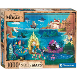 Puzzle Clementoni Disney Maps The Little Mermaid 1000 Κομμάτια