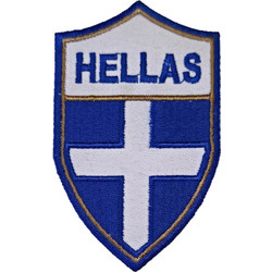 Κεντητό Σηματάκι - Εθνόσημο HELLAS 5.5 x 9cm