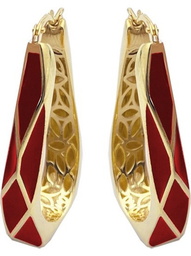 LABRIORO Σκουλαρίκια από Ασήμι 925 Gold Art.2078/G