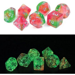 Sirius Dice - Lotus Glowworm 7-Dice Set (with bonus die)