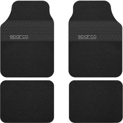 Μοκέτα-Πατάκι Μαύρο με Λάστιχο 4τμχ Sparco 186.SPC1909BK