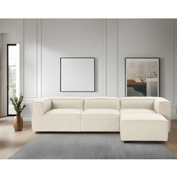 Papatya Fora Γωνιακός Καναπές Ecru 297x190x66cm